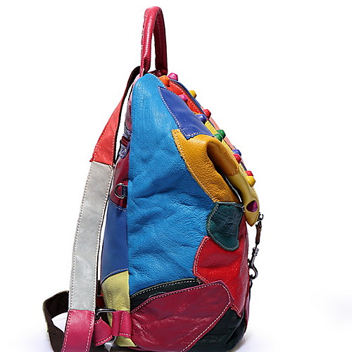 

Large Capacity Oxford Zipper Commuter Backpack Daily Rainbow