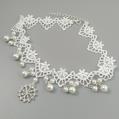 

Women's Necklace Sunflower Korean Boho Chrome White 34 cm Necklace Jewelry 1pc For Wedding Daily Holiday Festival