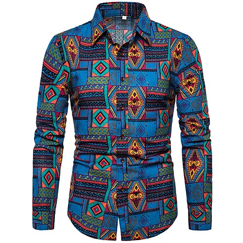 

Men's Daily Shirt - Geometric Blue