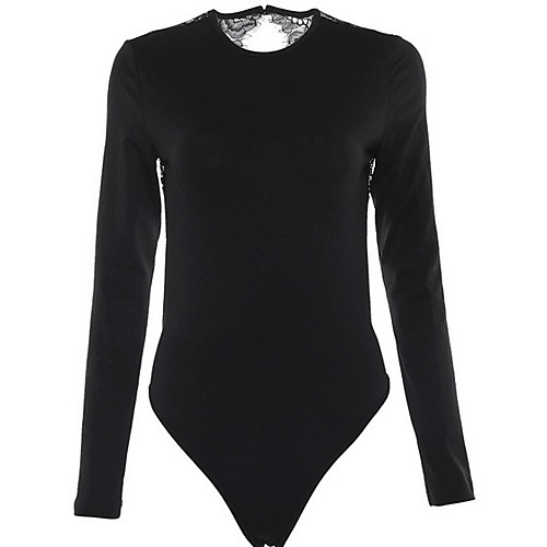 

Women's Daily Bodysuit - Solid Colored Black