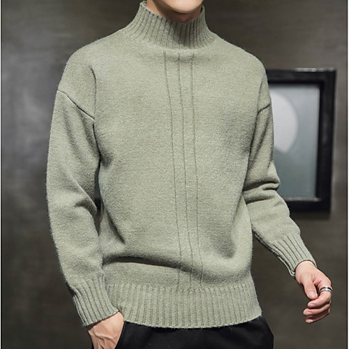 

Men's Solid Colored Long Sleeve Pullover Sweater Jumper, Round Black / White / Yellow US36 / UK36 / EU44 / US38 / UK38 / EU46 / US40 / UK40 / EU48