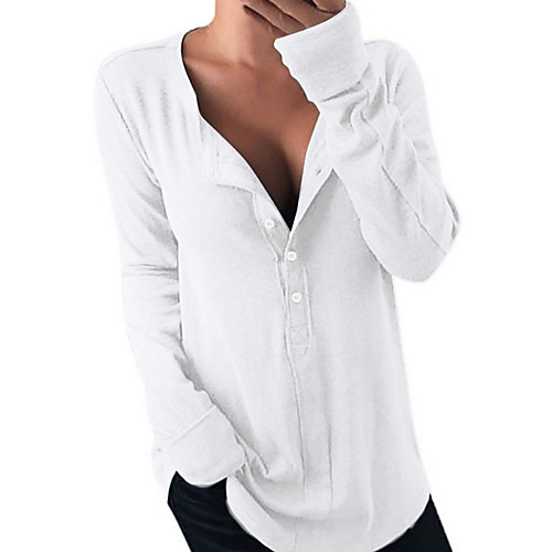 

Women's Daily Blouse - Solid Colored Black