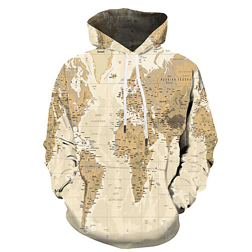 

Men's Casual Hoodie - 3D Khaki US32 / UK32 / EU40