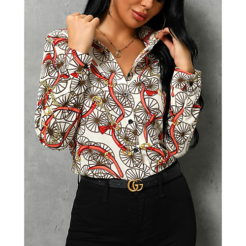 

Women's Daily Shirt - Geometric Beige