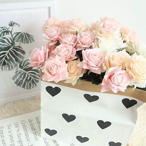 

искусственный цветок чувствовать увлажняющие розы украшение дома свадебные букеты 1 палочка