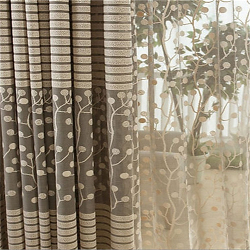 

Художественный Semi-Sheer 1 панель Прозрачный Спальня Curtains
