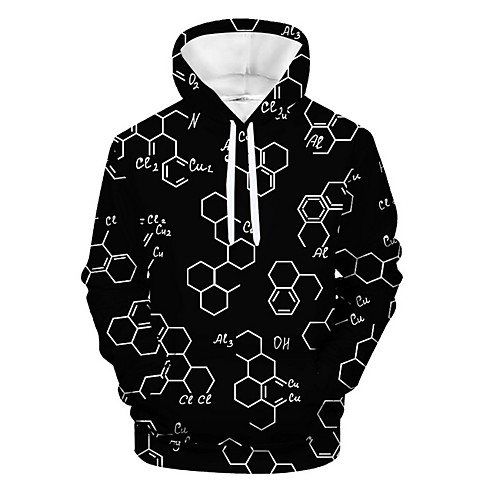 

Men's Casual Hoodie - Geometric Black US32 / UK32 / EU40