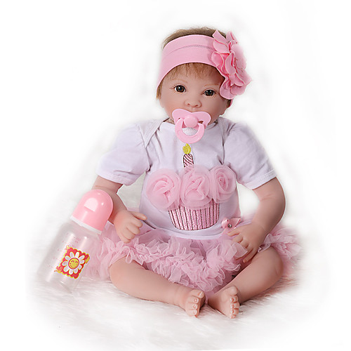 

NPK DOLL Reborn Doll Baby 18 inch Silicone Vinyl - Newborn lifelike Cute Hand Made Child Safe Non Toxic Kid's Girls' Toy Gift / Lovely / CE Certified / Natural Skin Tone / Floppy Head