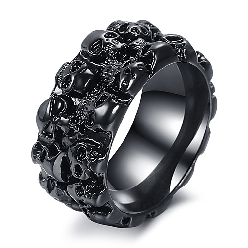

Men's Band Ring 1pc Black Alloy Geometric Punk Trendy Daily Jewelry Geometrical Hope Cool
