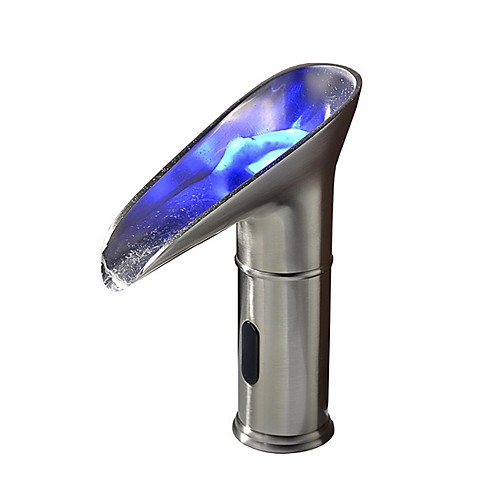 

Bathroom Sink Faucet - LED Electroplated Free Standing Single Handle One HoleBath Taps