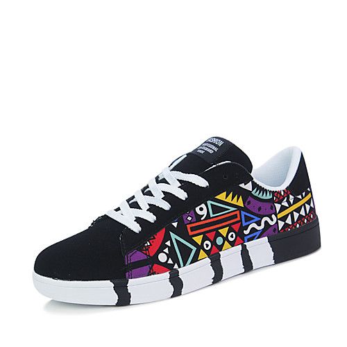 

Men's Comfort Shoes Canvas Spring & Summer / Fall & Winter Classic / Casual Sneakers Breathable Color Block Black / White / Blue