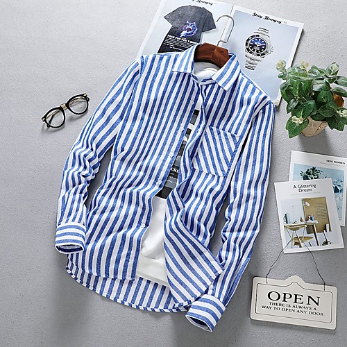 

Men's Daily Shirt - Striped Black