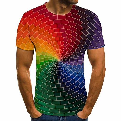 

Men's Daily T-shirt - 3D Rainbow