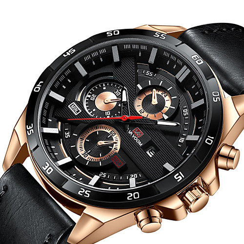 

Men's Dress Watch Quartz Formal Style Modern Style Stainless Steel Black 30 m Water Resistant / Waterproof Calendar / date / day Digital Casual Outdoor - Brown black / gold Black / Silver Two Years