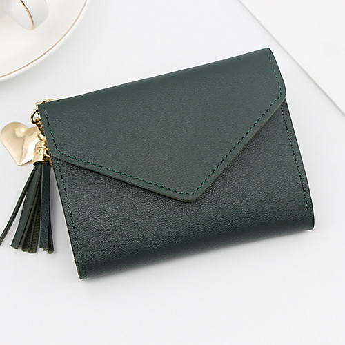 

Women's PU Wallet Solid Color Black / Blushing Pink / Fuchsia