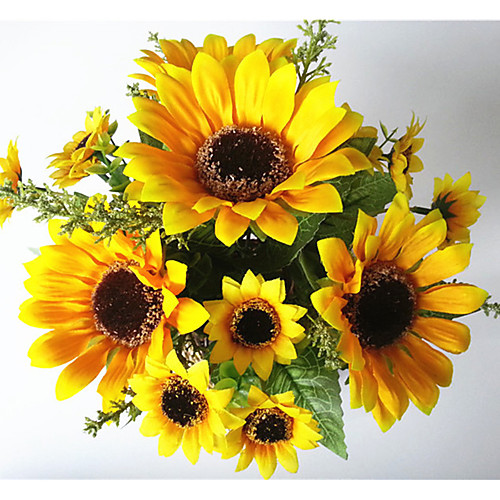 

Artificial Flowers 1 Branch Classic Stage Props Pastoral Style Sunflowers Tabletop Flower