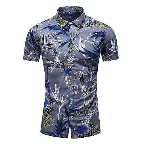 

Men's Daily Basic Shirt - Floral White