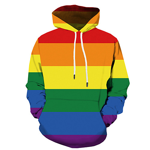 

Men's Casual Hoodie - 3D Rainbow US32 / UK32 / EU40