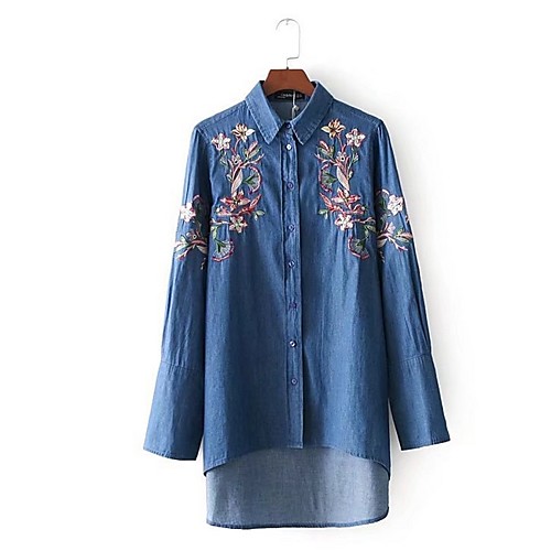 

Women's Daily Shirt - Floral Blue