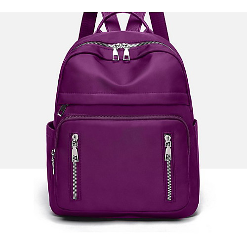 

Large Capacity Oxford Zipper Commuter Backpack Daily Black / Purple / Red