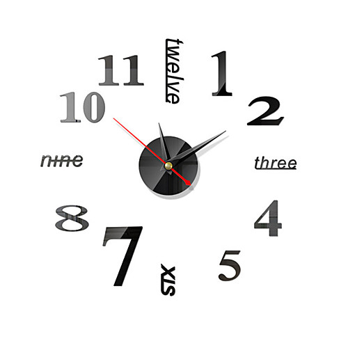 

Европейские настенные часы дома diy3d стерео декоративные часы акриловые цифровое зеркало стикер стены настенные часы
