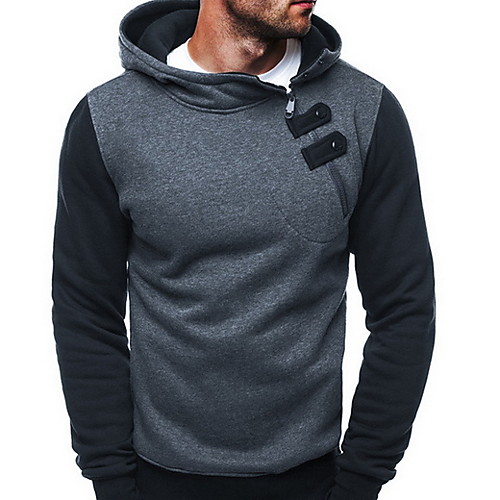 

Men's Casual Hoodie - Color Block Black US32 / UK32 / EU40