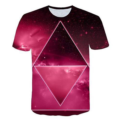 

Men's Daily T-shirt - 3D Print Fuchsia