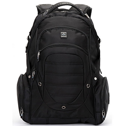 

Large Capacity Polyester Zipper Commuter Backpack Daily Black