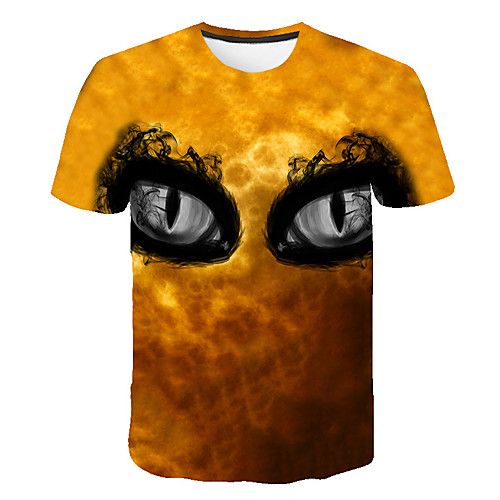 

Men's Daily T-shirt - 3D Print Yellow