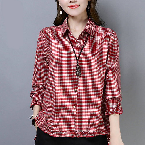 

Women's Daily Shirt - Check Black