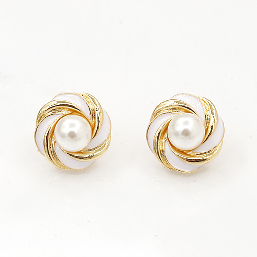 

Women's Earrings Classic Mini Earrings Jewelry Black / Gold / Black / Silver / Gold / White For Christmas Party Anniversary Carnival Festival 1 Pair