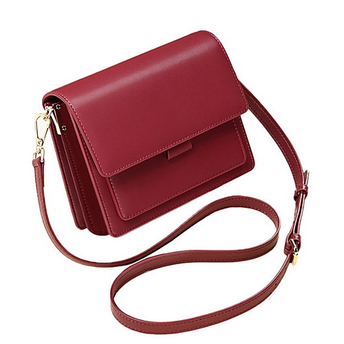 

Women's PU Crossbody Bag Solid Color Red