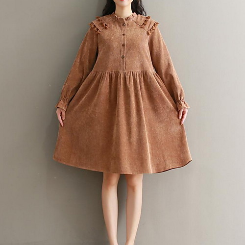 

Women's Sheath Dress - Solid Colored Blushing Pink Khaki M L XL XXL