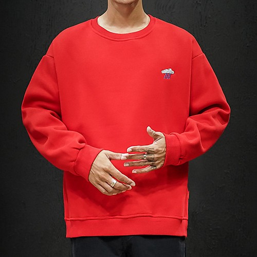 

Men's Casual Sweatshirt - Solid Colored Black US32 / UK32 / EU40
