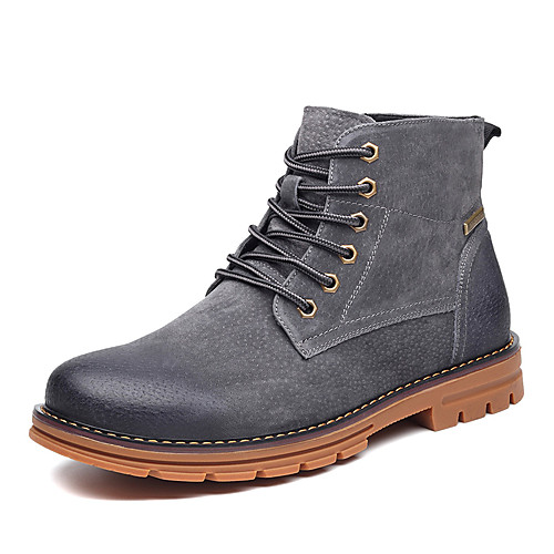 

Муж. Fashion Boots Кожа Зима / Наступила зима Классика / Винтаж Ботинки Сохраняет тепло Ботинки Серый / Хаки