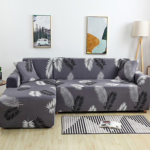 

Plumage Print Dustproof All-powerful Slipcovers Stretch Sofa Cover Super Soft Fabric Couch Cover with One Free Pillow Case