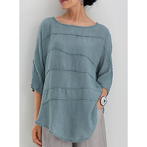 

Women's Daily Blouse - Solid Colored Wine