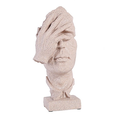 

творческий абстрактный декор мыслитель статуя лица&ручные статуи скульптуры офисный стол декор молчать статуэтка