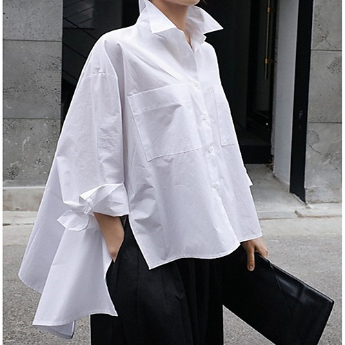 

Women's Daily Blouse - Solid Colored White