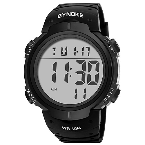 

SYNOKE Digital Watch Digital Sporty Stylish Silicone 30 m Water Resistant / Waterproof Calendar / date / day LCD Digital Outdoor Fashion - Black Black / White Black / Blue