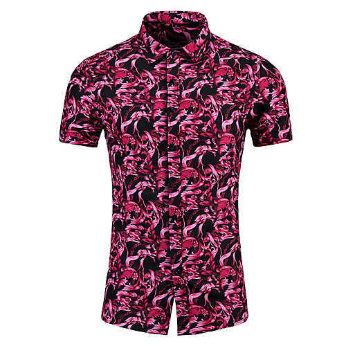 

Men's Beach Basic Shirt - Floral Black