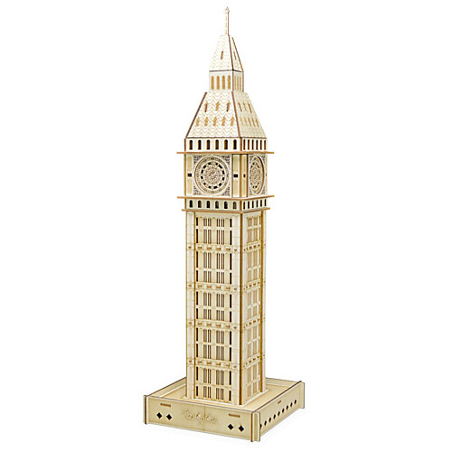 

3D Puzzle Jigsaw Puzzle Wooden Model Famous buildings Wooden Natural Wood Kid's Unisex Toy Gift