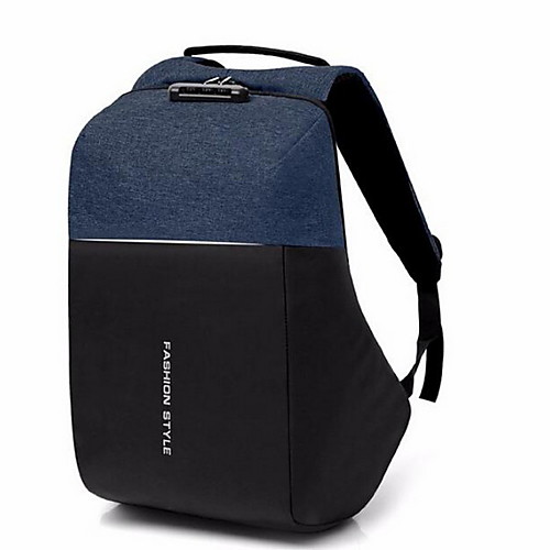 

Large Capacity Nylon Zipper Commuter Backpack Daily Black / Blue / Gray