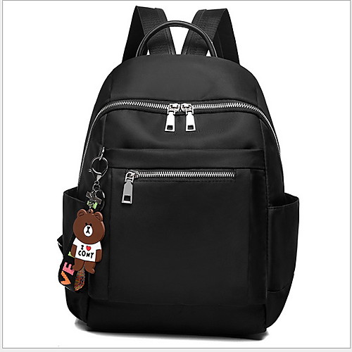 

Large Capacity Oxford Zipper Commuter Backpack Daily Black