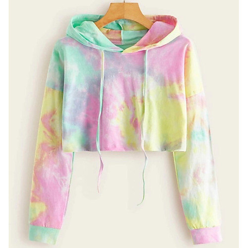 

Women's Basic Hoodie - Color Block Rainbow S