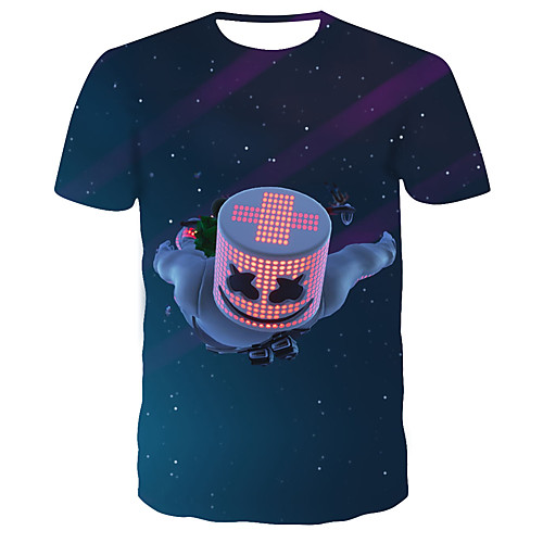 

Men's Daily T-shirt - 3D Print Navy Blue