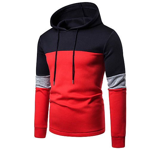 

Men's Casual Hoodie - Color Block Red US32 / UK32 / EU40