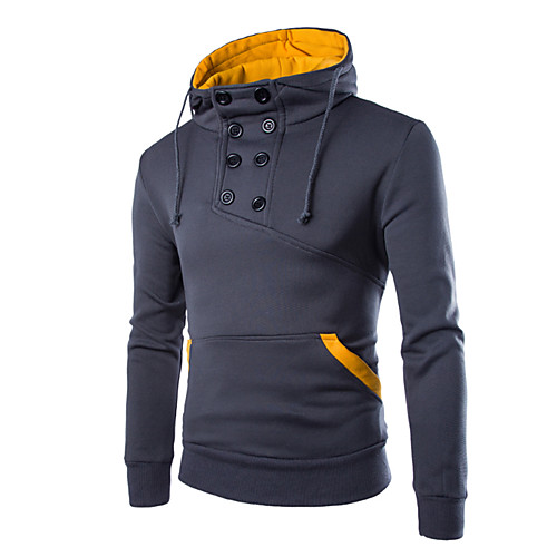 

Men's Casual Hoodie - Solid Colored Dark Gray US32 / UK32 / EU40