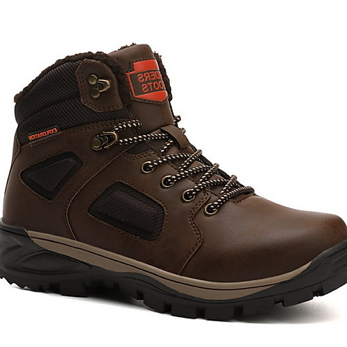

Men's Comfort Shoes PU Winter Boots Booties / Ankle Boots Black / Dark Brown / Yellow