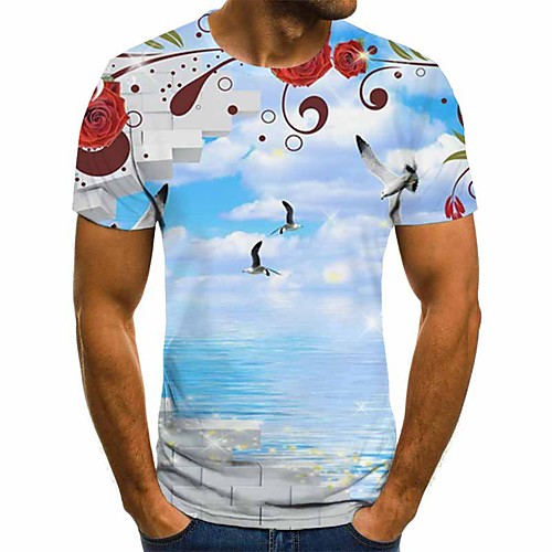 

Men's Daily T-shirt - 3D Print Blue